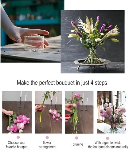 Spiral Ikebana Stem Holder,Spiral Stem Holder for Vases,2024 Spiral DIY Ikebana Stem Holder Ring,Bouquet Twister for Flower Arrangement in Saudi Arabia