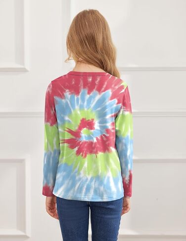 قمصان بناتي من Greatchy مصنوعة من القطن كاجوال وأكمام طويلة ورقبة دائرية وألوان متعددة، بلوزة علوية in Kuwait