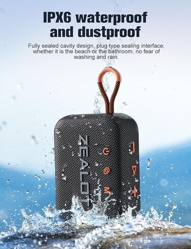 مكبر صوت الشاطئ ZEALOT-S75 - مكبر صوت بلوتوث محمول مقاوم للماء والرمل IPX6، مكبر صوت لاسلكي خفيف الوزن BT 5.2 لأنشطة الشاطئ وحفلات حمام السباحة والتخييم وما إلى ذلك. in Kuwait