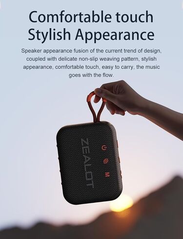 مكبر صوت الشاطئ ZEALOT-S75 - مكبر صوت بلوتوث محمول مقاوم للماء والرمل IPX6، مكبر صوت لاسلكي خفيف الوزن BT 5.2 لأنشطة الشاطئ وحفلات حمام السباحة والتخييم وما إلى ذلك. in Kuwait