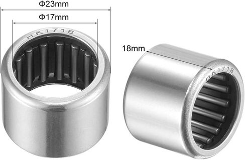 uxcell HK2526 Drawn Cup Needle Roller Bearings, Open End, 25mm Bore, 32mm OD, 26mm Width 42000N Static Load 22500N Dynamic Load 9000rpm Limiting Speed 2pcs in Saudi Arabia