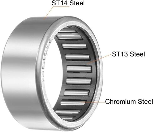 uxcell HK2526 Drawn Cup Needle Roller Bearings, Open End, 25mm Bore, 32mm OD, 26mm Width 42000N Static Load 22500N Dynamic Load 9000rpm Limiting Speed 2pcs in Saudi Arabia