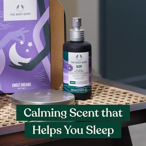 رذاذ الوسادة المهدئ للنوم من ذا بودي شوب، زيت اللافندر العطري وزيت نجيل الهند العطري - رذاذ يساعدك على النوم - 3.3 أونصة in Kuwait