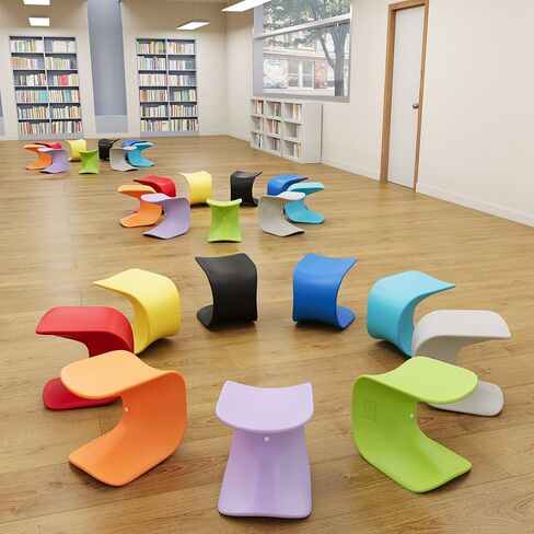ECR4Kids Wave Seat, 18in - 19.6in Seat Height, Perch Stool, Light Purple in Saudi Arabia