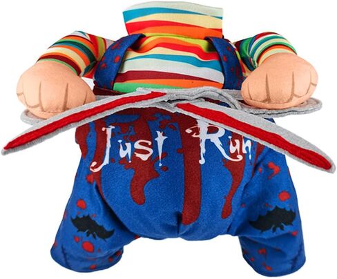 DELIFUR Halloween Scissors Style Doll Dog Costume for Cat Puppy and Medium Size Dog, Pet Adjustable Doll Funny Special Clothes Cosplay Party Pet Clothes Christmas Costume (Medium) in Saudi Arabia