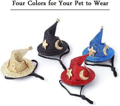 4 قطع زي خنزير غينيا نجمة وقمر قبعات صغيرة للحيوانات الصغيرة مثل الهامستر والجرذان والثعابين والسحالي وخنازير غينيا ملابس تنكرية لحفلات العطلات in Kuwait