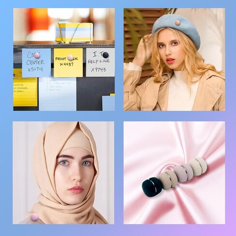 4 أزواج دبابيس مغناطيسية للحجاب. دبابيس حجاب قوية ومقاومة للتمزق للنساء، دبابيس وشاح للملابس النسائية. دبابيس حجاب متعددة الاستخدام وملونة. in Saudi Arabia