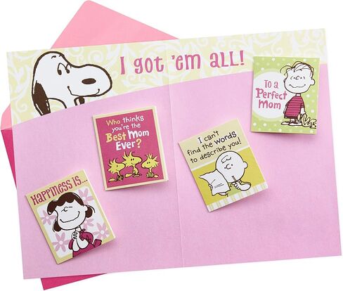 Hallmark Funny Mother's Day Card for Mom (Snoopy and Woodstock, Mini Cards Inside) in Saudi Arabia