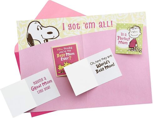 Hallmark Funny Mother's Day Card for Mom (Snoopy and Woodstock, Mini Cards Inside) in Saudi Arabia