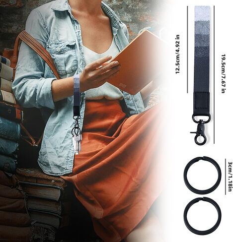CADONO Hand Wrist Lanyard Key Chain Holder,Wristlet Keychain for Women and Men,Car Keys ID Badges,CuteWristlet Lanyard Wallet in Saudi Arabia