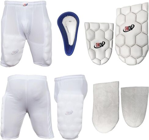 Cricket Batting Thigh Guards Protective Shorts with Groin Cup Compression Shorts Padded Men / Elastic Waist Groin Abdominal Protection Jock Straps in Saudi Arabia