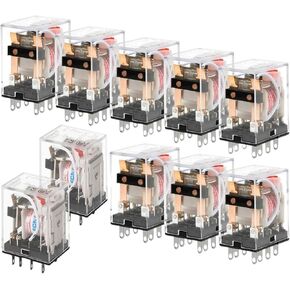 10pcs 2 HH52P MY2NJ 12V 24V DC AC 36V 48V 110V 220V 380V Coil General DPDT Micro Mini Relay MY2N-GS 8Pin Small Intermediate(DC - 10pcs,220V) in Saudi Arabia