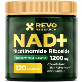 NAD+ Supplement Nicotinamide Riboside 1200mg with Resveratrol & CoQ10 – 120 Capsules | Boost NAD+ Levels, Cellular Energy & Healthy Aging Support | Premium NR Supplement in Saudi Arabia