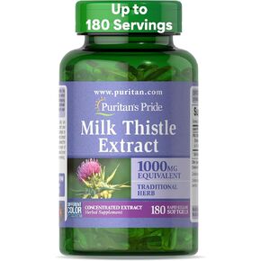Puritan's Pride Milk Thistle , 180 Count (Pack of 2) in Kuwait