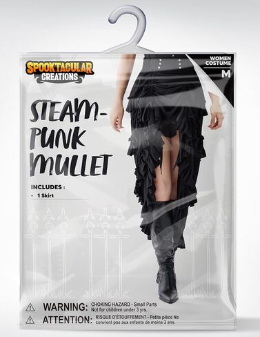 زي تنورة Spooktacular Creations للسيدات Steampunk Mullet، فستان قراصنة عصر النهضة القوطي لحفلات الهالوين التنكرية in Saudi Arabia