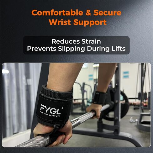 Lifting-Straps - Neoprene Padded Wrist-Wraps with Nylon Dura Grip Gym-Straps for Weightlifting, Powerlifting, Deadlift & Strength Training in Saudi Arabia
