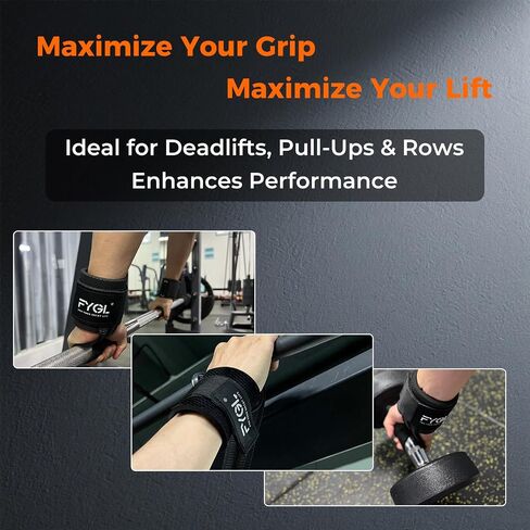 Lifting-Straps - Neoprene Padded Wrist-Wraps with Nylon Dura Grip Gym-Straps for Weightlifting, Powerlifting, Deadlift & Strength Training in Saudi Arabia