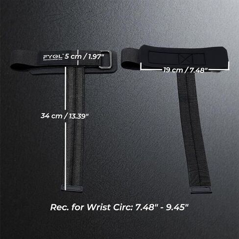 Lifting-Straps - Neoprene Padded Wrist-Wraps with Nylon Dura Grip Gym-Straps for Weightlifting, Powerlifting, Deadlift & Strength Training in Saudi Arabia