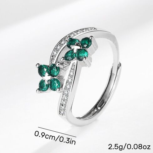 Rings for Women, Silver Plated Stainless Steel Promise Ring for Women, Adjustable Thumb Stacking Bands Cubic Zirconia Eternity Band Gift for Her in Saudi Arabia