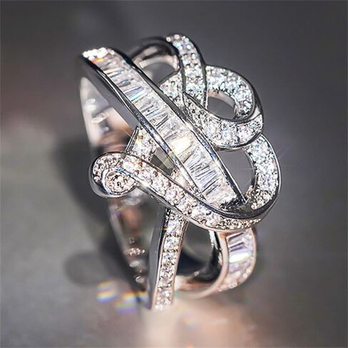 Novel Heart Rings for Women Fashion Shiny Zirconia Finger Jewelry for Wedding Ceremony in Saudi Arabia