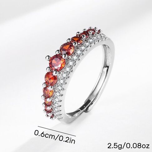 Rings for Women, Silver Plated Stainless Steel Promise Ring for Women, Adjustable Thumb Stacking Bands Cubic Zirconia Eternity Band Gift for Her in Saudi Arabia