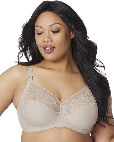 Bramour by Glamorise Women's Full Figure Plus Size Luxury Underwire Back Close Sheer Lace Bra-Soho #7004 in Kuwait