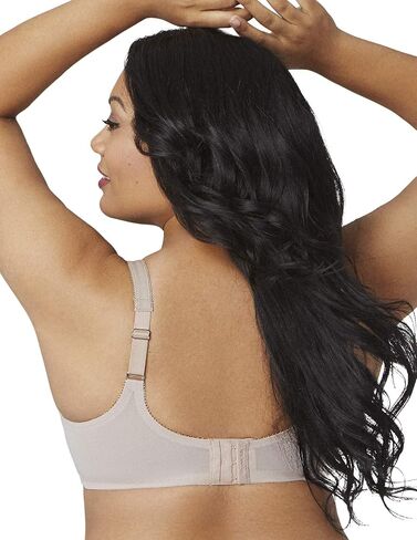 Bramour by Glamorise Women's Full Figure Plus Size Luxury Underwire Back Close Sheer Lace Bra-Soho #7004 in Kuwait