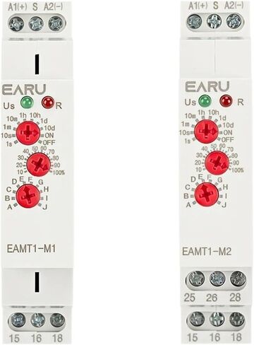 1PCS 16A Multifunction Type 0.1 Second -10 Days Timer Relay with 10 Function Choices AC DC 12V-240V 250VAC Time Relay Din Rail(EAMT1-M2) in Saudi Arabia