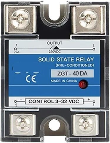 CG 10A 25A 40A 60A 80A 100A مرحلة واحدة DC التحكم AC 220V الحالة الصلبة التتابع بالوعة الحرارة 3-32VDC إلى 24-480VAC غطاء بلاستيكي SSR(80DA) in Saudi Arabia