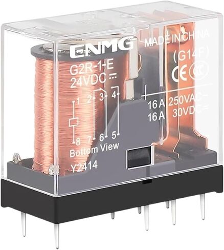 ENMG G2R-2-12VDC 24VDC مرحل مصغر G2R-1-24VDC G2R-1-E 5V مثبطات اللهب والغبار ABS مادة عالية الشفافية (G2R-1-E 24VDC(E)) in Saudi Arabia