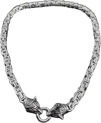Wolf Men's Stainless Steel Biker Wallet Chain Trousers Pants Keychain Necklace in Saudi Arabia