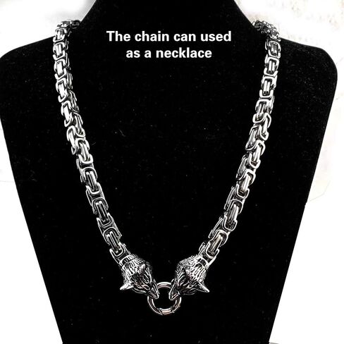Wolf Men's Stainless Steel Biker Wallet Chain Trousers Pants Keychain Necklace in Saudi Arabia