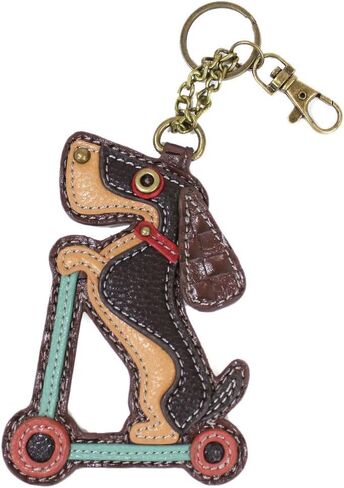 Chala Weiner Dog on Scooter Key Fob Dachshund Keychain in Saudi Arabia