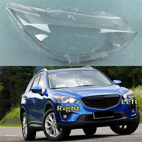 متوافق مع مازدا CX-5 CX5 2013 2014 2015 2016 سيارة أمامية زجاج المصابيح الأمامية شفافة عاكس الضوء مصباح قذيفة غطاء المصباح عدسة (A Piar) in Saudi Arabia