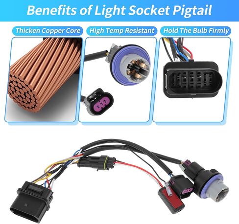 2pcs Projector Headlight Converter Adapter Wire for Ram 1500 2500 3500 2013-2018 No.810003 Head Lamp Harness Connector in Saudi Arabia