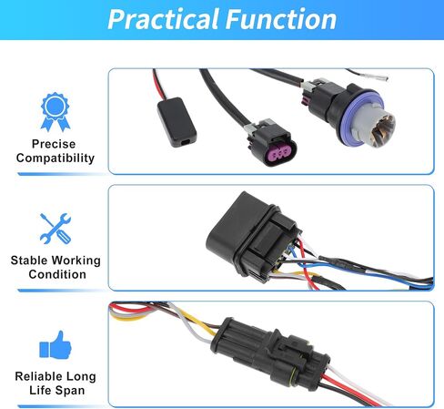 2pcs Projector Headlight Converter Adapter Wire for Ram 1500 2500 3500 2013-2018 No.810003 Head Lamp Harness Connector in Saudi Arabia
