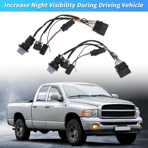 2pcs Projector Headlight Converter Adapter Wire for Ram 1500 2500 3500 2013-2018 No.810003 Head Lamp Harness Connector in Saudi Arabia