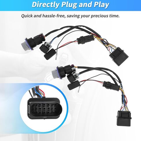 2pcs Projector Headlight Converter Adapter Wire for Ram 1500 2500 3500 2013-2018 No.810003 Head Lamp Harness Connector in Saudi Arabia