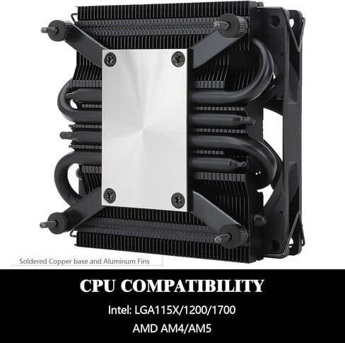 مبرد وحدة المعالجة المركزية AXP90 X36 منخفض المستوى ITX، ارتفاع 36 مم، مروحة وحدة المعالجة المركزية TL-9015 رفيعة PWM، مبرد تبريد الكمبيوتر ITX، لـ AMD: AM4 AM5/Intel LGA1150/1151/1200/1700 in Saudi Arabia
