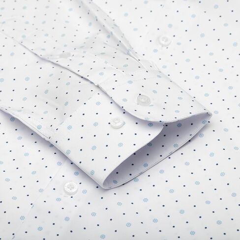 Nautica Slim Fit Long Sleeve Shirts for Men Dress Shirt Wrinkle Free 4-Way Stretch Polyester Cooling Technology in Saudi Arabia