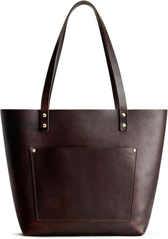 S-ZONE Leather Tote Bag for Women Large Work Shoulder Purses and Handbags with Outside Pocket in Saudi Arabia