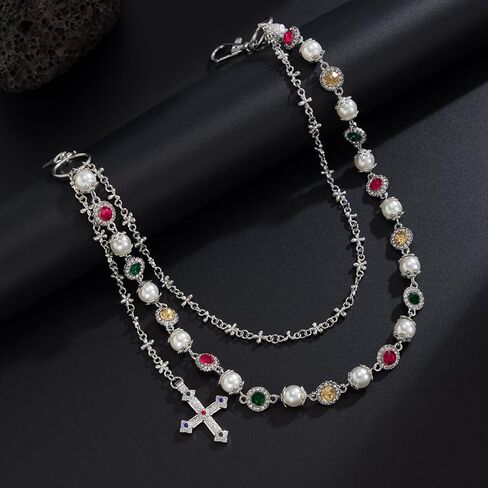 Streetwear Pants Chains for Men - Layered Gold Tone/Wallet Chains Jeans Pocket Chain, Fashion Punk Jewelry Accessory in Kuwait