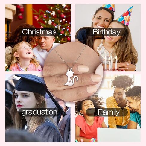 VIMIEW لذيذ الحيوان الحيوانات الأليفة السحلية الحوت الحصان القط غينيا خنزير جميل سحر الفولاذ المقاوم للصدأ سلسلة قلادة مجوهرات هدية لابنة ابن أخت أفضل صديق. in Kuwait