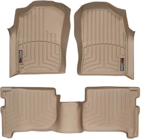 WeatherTech Custom Fit FloorLiners for Toyota 4Runner - 1st & 2nd Row (45123-1-2), Tan in Saudi Arabia
