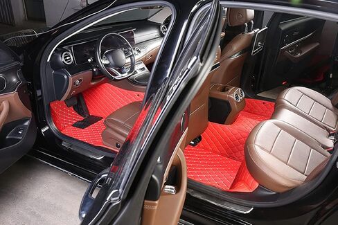 سجادات أرضية مخصصة للسيارات لسيارة Mercedes Benz A B C CLA CLS CLK GLE GLS GLA GLK GL ML G S GLC SL CL SLC R SLK إلخ... سجادة سيارة جلدية مضادة للانزلاق مناسبة لجميع الأحوال الجوية (بيج) in Saudi Arabia