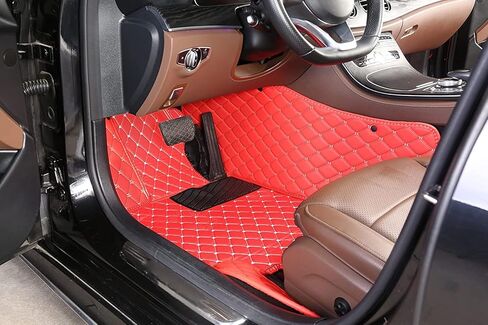 سجادات أرضية مخصصة للسيارات لسيارة Mercedes Benz A B C CLA CLS CLK GLE GLS GLA GLK GL ML G S GLC SL CL SLC R SLK إلخ... سجادة سيارة جلدية مضادة للانزلاق مناسبة لجميع الأحوال الجوية (بيج) in Saudi Arabia