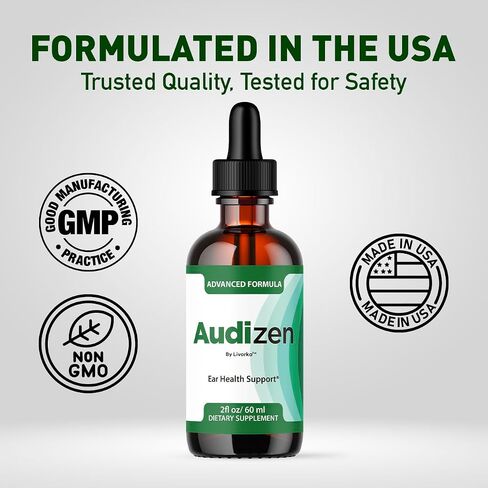 (3 Pack) Audizen Ear Drops - Original Audizen Drops Advanced Ear Health Support Supplement Liquid Premium All Natural for Healthy Ringing Ear, Audi Zen Ear Balance Support, 3 Bottles for 3 Months in Saudi Arabia