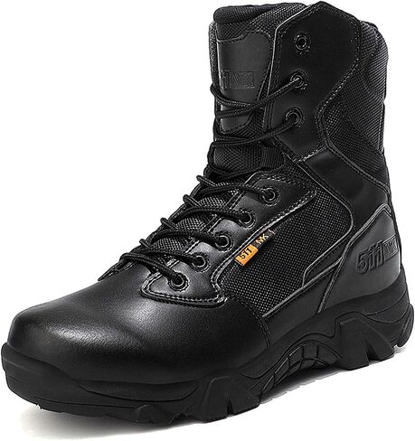 CLSQLXYJZC Men's military and Tactical Boots for men, Durable Rubber Sole Military Work and Desert Boots,Outdoor Lace-Up Sports Lightweight Breathable Hiking Shoes in Kuwait