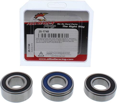 جميع كرات السباق 25-1748 مجموعة محمل العجلات الخلفية ABS متوافقة مع/استبدال لهارلي V-Rod VRSCAW 2009-2010، V-Rod VRSCDXA Night Rod Special ABS 2008، V-Rod VRSCF Muscle 2009-2016 in Kuwait