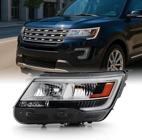 AKKON - Fits 2016-2019 Ford Explorer Sport Model LED DRL Black Headlights Replacement - Left Side in Saudi Arabia